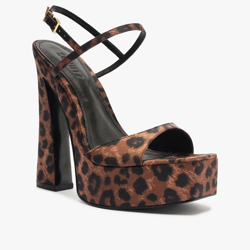 Schutz Arlene Leopard Print Platform Heels